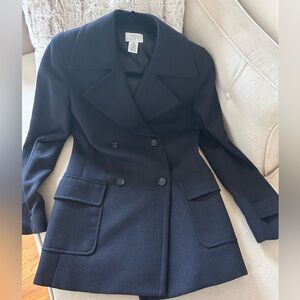 LOFT Women's Classic Dark Navy Pea Coat